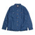 BURGUS PLUS Indigo Open Collar Linen Shirt Long Sleeve BP26502画像