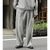 NONNOTTE Super 120's Air Inlay Melton Elastic In-Tuck Wide Tapered Trousers N-26A-050画像