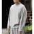 NONNOTTE Super 120's Air Inlay Melton Draping C/N Long-Sleeve Pullover N-26A-047画像