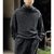 NONNOTTE Super 120's Air Inlay Melton Draping H/N Long-Sleeve Pullover N-26A-048画像