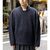 NONNOTTE High Count Wool Yak Smooth Knit Draping Shawl Collar V Oversized Pullover N-26A-005画像