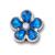 crocs JIBBITZ SILVER AND BLUE FLOWER 10015711画像