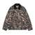 Carhartt WIP OG Detroit Jacket - Camo Feather Tree, Black / Black heavy stone wash I035614画像