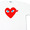 PLAY COMME des GARCONS レッドハート ブルーアイ Tシャツ WHITE画像