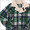 TMT WOOL CHECK BOA RUNCH COAT GREEN画像