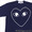PLAY COMME des GARCONS 輪郭ハート Tシャツ  AZ-T182-051  NAVY画像