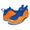 NIKE AIR FOAMPOSITE ONE "NEW YORK KNICKS" "LIMITED EDITION for NONFUTURE" ORG/BLU/BLK 314996-801画像