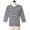 Letroyes ALAIN BP 3/4 Raye-BOAT NECK 3/4 STRIPE-Marine x Latte- LT410画像