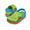 crocs CROCSLIGHTS DINOSAUR CLOG PS VOLT GREEN/OCEAN 16191-37E画像