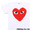 PLAY COMME des GARCONS レッドハートプリント Tシャツ画像