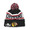 NEW ERA CHICAGO BLACKHAWKS POM CHAMPIONS THE-COACH KNIT BEANIE BLACKxWHITE LVNECBH126画像