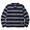 CLUCT V-NECK BORDER STRIPE KNIT SEW (NAVY) 02198画像