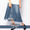 AVIREX TYPE BLUE STRECH DENIM REMAKE FRINGE SKIRT 6276051画像