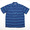 BURGUS PLUS S/S Open Collar Shirts Linen/Cotton Indigo Border BP17503-1画像