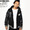 DOUBLE STEAL MELTON HOOD STADIUM JACKET -BLACK- 775-49007画像