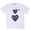 PLAY COMME des GARCONS LADY'S DOT TWO HEART TEE WHITE画像