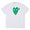 PLAY COMME des GARCONS GREEN HEART TEE WHITExGREEN画像