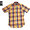 IKE BEHAR #MF1301SB S/S B.D. MADRAS SHIRTS orange x yellow画像
