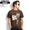 DOUBLE STEAL BLACK HALF&HALF TEE -BROWN- 983-14210画像