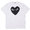PLAY COMME des GARCONS MEN'S BLACK HEART TEE WHITE画像