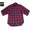 IKE BEHAR MF1501LB FREED0M FIT L/S B.D FLANNEL SHIRTS/red x navy画像