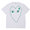 PLAY COMME des GARCONS MEN'S OUTLINE HEART WAPPEN TEE WHITExGREEN画像