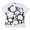 BLACK COMME des GARCONS FOIL PRINT TEE (7 HOLE) WHITE画像