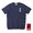 CHROME FELT SUPER HEAVY WEIGHT RIB SHORT TEE NAVY/WHITE JP086NVWH画像