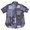 衣櫻 Lot.SA-1280 サザンクロス素材 半袖レギュラーシャツ 大島紬調パッチワークプリント "BORO OHSHIMA" SA1280画像