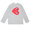 PLAY COMME des GARCONS MENS VERTICAL RED HEART L/S TEE GRAY画像