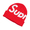 Supreme 19FW Big Logo Beanie RED画像