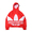 adidas BIG TREFOIL WINDBREAKER LUSH RED FM7076画像