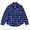 Supreme 19FW Arc Logo Quilted Flannel Shirt BLUE画像