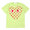 PLAY COMME des GARCONS MENS OUTLINE DOT HEART TEE LIGHT GREEN画像