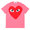PLAY COMME des GARCONS MENS BIG RED HEART TEE LIGHT PINK画像