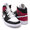 NIKE WMNS AIR JORDAN 1 MID BLACK/WHITE-NOBLE RED BQ6472-016画像
