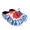 crocs classic lined tie dye clog NAVY/RED/WHITE 206341-4CN画像