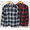 THE FLAT HEAD FN-SNR-003L OMBRE CHECK FLANNELNEL SHIRT画像