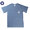 POST OVERALLS 3005 PIGMENT DYED COTTON JERSEY ESS POCKET TEE blue x white画像