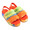UGG W FLUFF YEAH SLIDE CALI COLLAGE RAINBOW STRIPE 1120002-RSTR画像