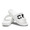 crocs classic crocs logo slide White/Black 206667-103画像