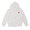 PLAY COMME des GARCONS MENS Double Red Heart Zip Hooded Sweatshirt WHITE画像