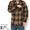BIG MIKE Heavy Flannel Brown Check L/S Shirt 102235202画像