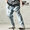 GLIMCLAP Relax silhouette & drawing-like printed design denim pants 14-060-GLS-CD画像