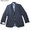 INDIVIDUALIZED CLOTHING WOOL HOPSACK BLAZER navy made in U.S.A.画像