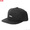 OBEY LOWERCASE 5 PANEL SNAPBACK CAP (BLACK)画像