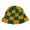 STUSSY CHECKER KNIT BUCKET HAT EVERGREEN画像