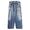 GOLD RECYCLED WASTE SUVIN COTTON YARN 11.5oz. DENIM 5POCKET WIDE PANTS WWII MODEL VINTAGE WASHED 23B-GL42407H画像