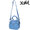 X-girl FAUX LEATHER 2WAY SHOULDER BAG BLUE 105234053006画像