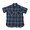 SUGAR CANE INDIGO CHECK S/S WORK SHIRT SC39518画像